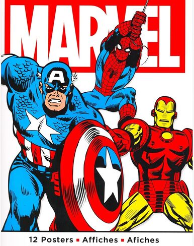مجموعة كتب ملصقات الكتاب الهزلي من Marvel - حزمة تحتوي على 12 ملصقًا للأبطال الخارقين من الكتاب الهزلي المنتقمون تضم سبايدرمان وكابتن أمريكا والمزيد | ديكور غرفة الكتب المصورة للأطفال والمراهقين والبالغين in Saudi Arabia