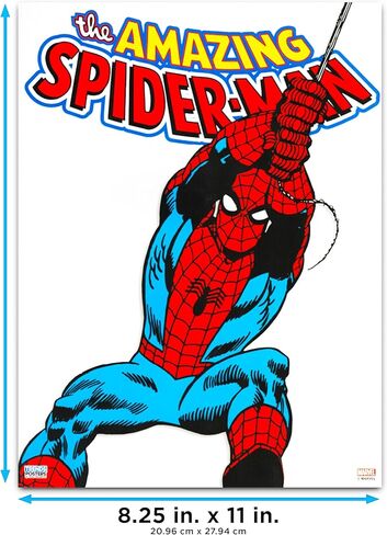 مجموعة كتب ملصقات الكتاب الهزلي من Marvel - حزمة تحتوي على 12 ملصقًا للأبطال الخارقين من الكتاب الهزلي المنتقمون تضم سبايدرمان وكابتن أمريكا والمزيد | ديكور غرفة الكتب المصورة للأطفال والمراهقين والبالغين in Saudi Arabia