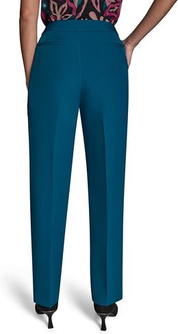 BCBG Womens Wide Leg Pleated Pants with Logo Buttons in Saudi Arabia