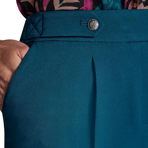 BCBG Womens Wide Leg Pleated Pants with Logo Buttons in Saudi Arabia