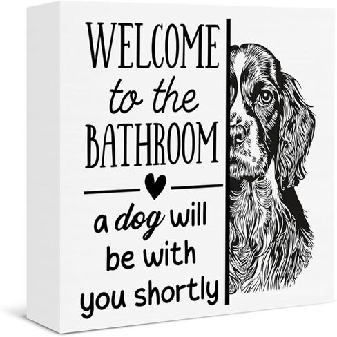 Funny Bathroom Cat Decor Welcome to the Bathroom a Cat Will Be with You Shortly Rustic Wooden Box Sign for Home Toilet Shelf Wall Decor in Saudi Arabia