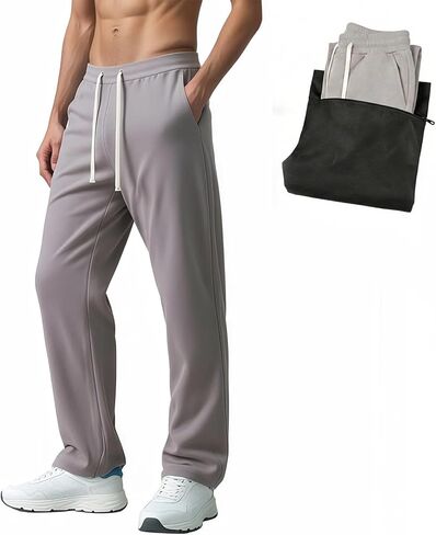 TrailTech الرجال Sweatpants فضفاضة واسعة الساق برميل عرق السراويل صالة عرق السراويل الرباط الخصر سراويل للجري مع جيوب in Kuwait