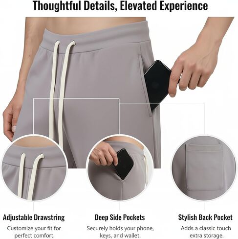 TrailTech Men's Baggy Sweatpants Wide Leg Barrel Sweat Pants Lounge Sweat Pants Drawstring Waist Jogging Pants with Pockets in Saudi Arabia