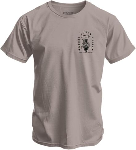 Combat Iron Men's Graphic T-Shirt | Mercy Costs Extra | Athletic Fit, Tagless Comfort in Saudi Arabia
