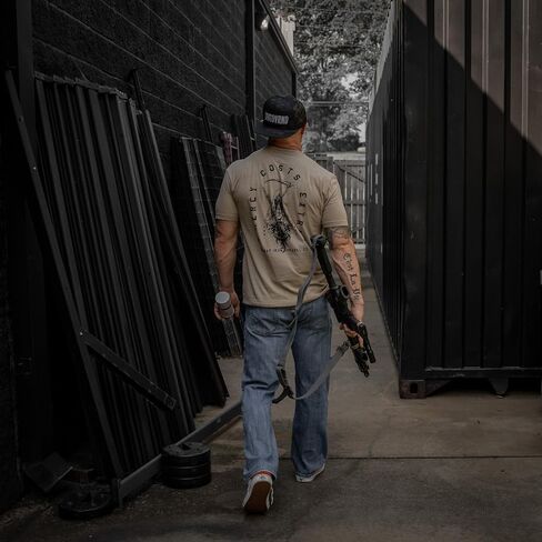 Combat Iron Men's Graphic T-Shirt | Mercy Costs Extra | Athletic Fit, Tagless Comfort in Saudi Arabia