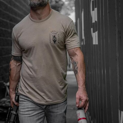 Combat Iron Men's Graphic T-Shirt | Mercy Costs Extra | Athletic Fit, Tagless Comfort in Saudi Arabia