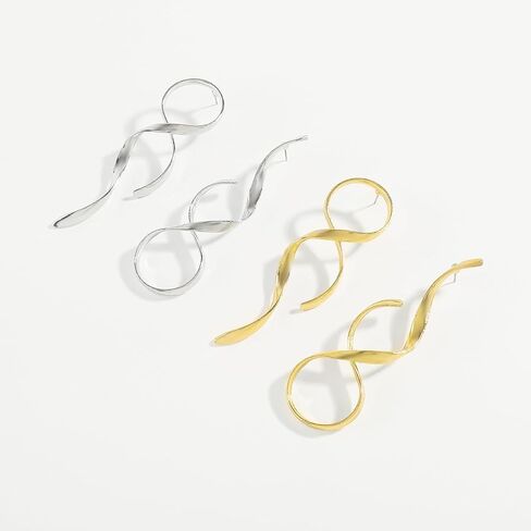 Big Statement Earrings for Women Large Chunky Earrings Long Spiral Drop Dangle Earring Asymmetrical Abstract Bold Geometric Earring Chunky Jewelry in Saudi Arabia