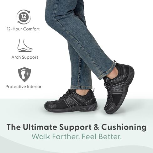 Orthofeet Men's Orthopedic Monterey Bay Tie-Less Sneakers in Saudi Arabia