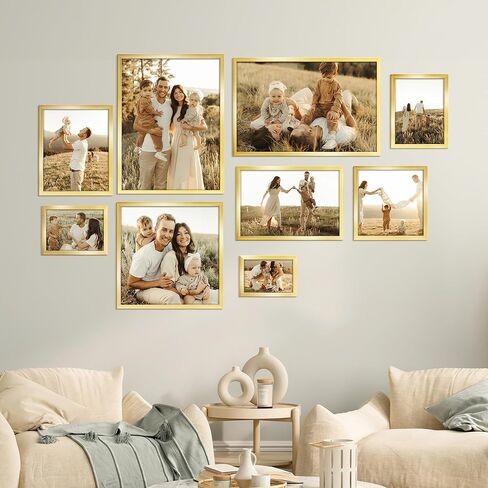 مجموعة إطارات صور Giftgarden مقاس 4 × 6 مكونة من 18 قطعة، خفيفة الوزن مقاس 4 × 6 إطارات لتعليق الصور على الحائط وعرض الطاولة، ذهبي in Kuwait