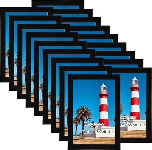 مجموعة إطارات صور Giftgarden مقاس 4 × 6 مكونة من 18 قطعة، خفيفة الوزن مقاس 4 × 6 إطارات لتعليق الصور على الحائط وعرض الطاولة، ذهبي in Kuwait