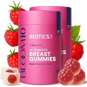 Bloom10 Breast Gummies for Women Bust Support & Health MAX Formula PLUS 2x Billion Probiotics 5x Herbal Supplements Fenugreek, Saw Palm, Wild Yam, 4x Vitamins for BBL Curves | Sugar-Free Vegan 60ct in Saudi Arabia