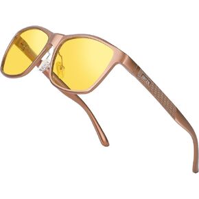 BIRCEN Night Vision Glasses for Driving, Anti Glare HD Al-Mg Frame Night Driving Glasses for Men and Women in Kuwait