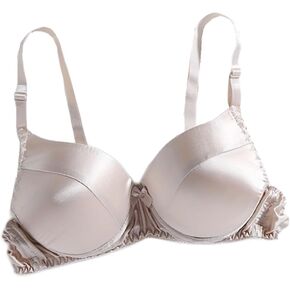 حمالة صدر حريرية ناعمة بدون سلك مثلث حمالة صدر رفيعة من الساتان وحرير التوت علوية من الحرير على الوجهين in Kuwait