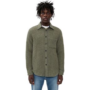 Portuguese Flannel Men's Wool Honey Comb Overshirt in Kuwait
