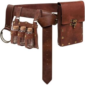 Renaissance Belt Pouch Coin Purse Potion Bottle Skirt Hike Set,Renaissance Accessories,Ren Faire Costume for Women,Man Halloween in Kuwait