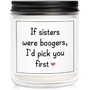 Sister Candle Gifts, Funny Sister Birthday Gifts - Happy Birthday Gift for Sisters from Sisters Brother, Handmade Candle Gift 7oz in Saudi Arabia