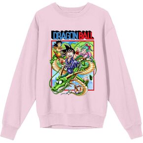 Bioworld Dragon Ball Classic Poster Art Crew Neck Long Sleeve Cradle Pink Women's Sweatshirt in Saudi Arabia