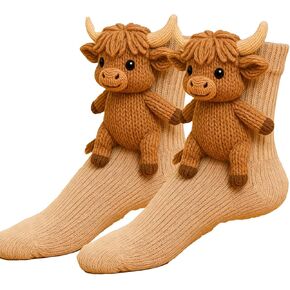 wepgjwmao Animal Socks, 3D Knit Animal Socks for women, Cute Plush Animals Hug Sock, Long Stocking Sock for Christmas Gifts in Saudi Arabia