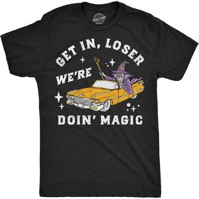 تي شيرتات رجالي مضحكة Get in Loser are Doin Magic Sarcastic Wizard Graphic Novelty Tee للرجال in Saudi Arabia