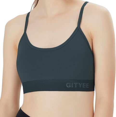 Women's Padded Wireless Adjustable Thin Straps Y-Back Workout Yoga Sports Bra in Saudi Arabia