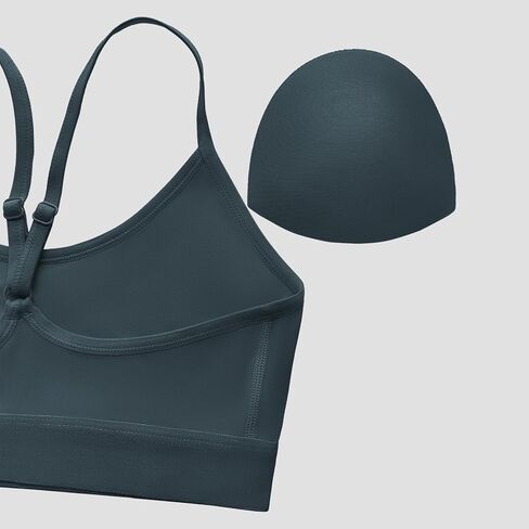 Women's Padded Wireless Adjustable Thin Straps Y-Back Workout Yoga Sports Bra in Saudi Arabia