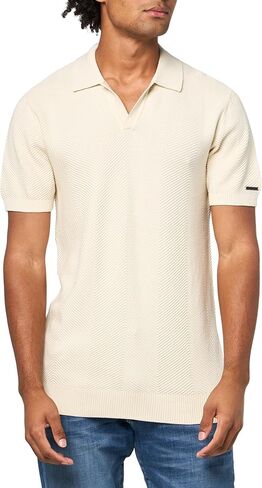 KARL LAGERFELD Men's Button Front Short Sleeve Collared Woven Dress in Saudi Arabia