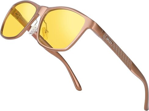 BIRCEN Night Vision Glasses for Driving, Anti Glare HD Al-Mg Frame Night Driving Glasses for Men and Women in Kuwait