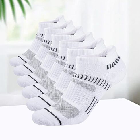 3-Pack Men’s Athletic Ankle Socks, Cushioned Low-Cut Socks with Arch Support and Breathable Design in Saudi Arabia