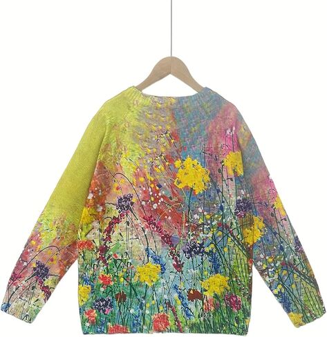 Women's Christmas Pullover Sweater Long Sleeve Oversized Printed Cute Crewneck Knitted Top 2026 Trendy Fashion in Saudi Arabia