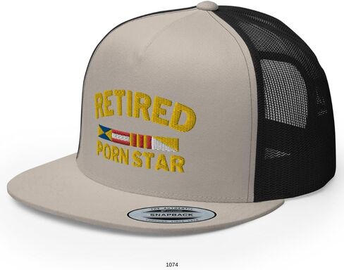 RIVEMUG NG Retired Porn Star Flat Flat Bill Trucker Hat High Crown Adjustable Funny Cap in Kuwait