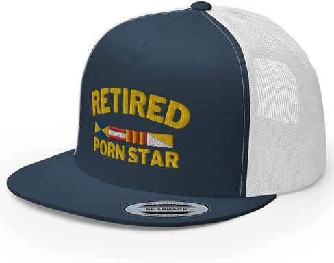RIVEMUG NG Retired Porn Star Flat Flat Bill Trucker Hat High Crown Adjustable Funny Cap in Kuwait