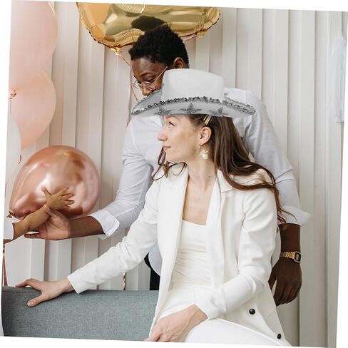 FELTECHELECTR Cowgirl Hat for Women Star Western Cap for Parties Festivals and for Bachelorette Events and Themed Celebrations in Kuwait
