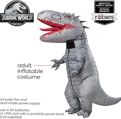 Rubies Jurassic World: Indominus Rex Inflatable Costume for Adults, Unisex One Size in Saudi Arabia