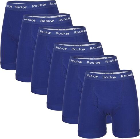 Rocky Men's Boxer Briefs Breath-Easy 95% Cotton Fabric Underwear, Tagless in Saudi Arabia
