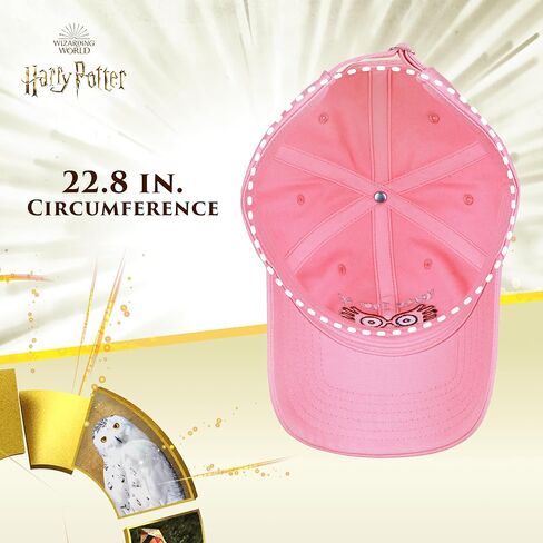 Harry Potter Baseball Cap, Luna Glasses Spectrespecs Chenille Adult Adjustable Snapback Hat with Curved Brim, Pink, One Size in Saudi Arabia