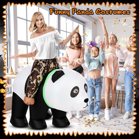 Newcotte Panda Inflatable Riding Costumes Christmas Panda Blow up Riding Costumes for Adult Men Women Masquerade Carnival Fasching Theme Parties Cosplay in Saudi Arabia