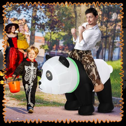 Newcotte Panda Inflatable Riding Costumes Christmas Panda Blow up Riding Costumes for Adult Men Women Masquerade Carnival Fasching Theme Parties Cosplay in Saudi Arabia