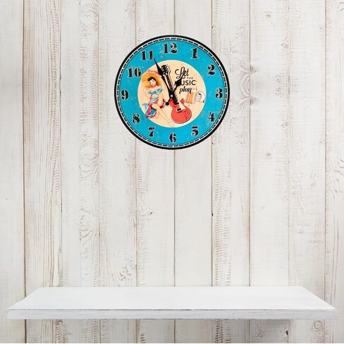 13-Inch Vintage Car Wall Clock for Him Retro Gas Station Themed Clock for Living Room, Cafe, Office & Man Cave Decor – Perfect Christmas Decor in Saudi Arabia