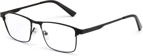 FEISEDY Classic Blue Light Reading Glasses Men,Metal Frame Readers with Spring Hinge, Anti Glare Eyeglasses for Reading B0337 in Saudi Arabia