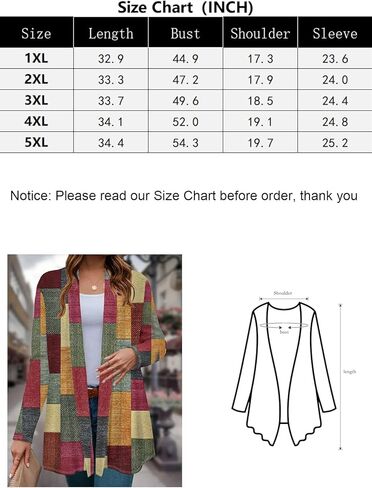 Women's Casual Plus Size Cardigans Color Block Soft Knit Cardigan Top Fall Fashion Outfits Clothes in Saudi Arabia