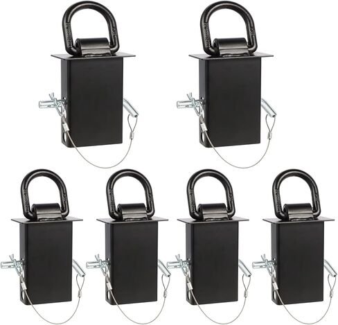 6Pcs Stake Pocket D Rings Trailer Tie Down with Hitch Pin 2" x 4" 12000lbs Heavy Duty in Saudi Arabia