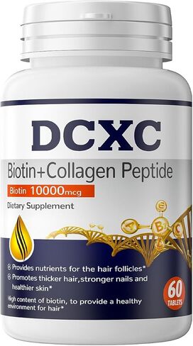 Biotin Collagen Supplement,Supports Healthy Hair, Skin and Nails, Biotin Collagen Peptide,60 Tablets, One Bottle in Saudi Arabia