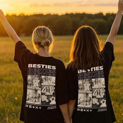 Custom Bestie Shirts for Women – Personalized T-Shirt with Photo in Saudi Arabia