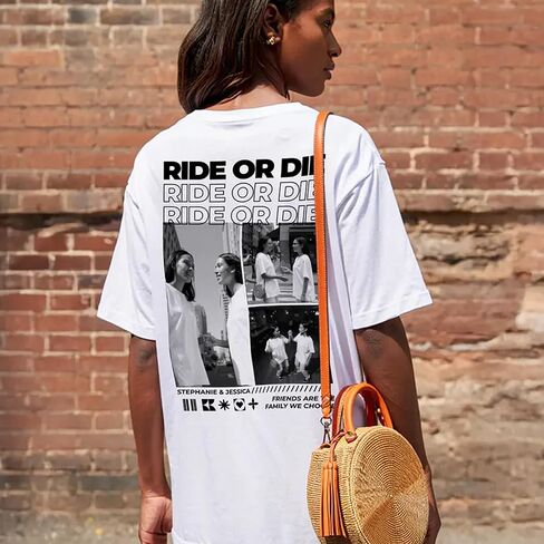 Custom Bestie Shirts for Women – Personalized T-Shirt with Photo in Saudi Arabia