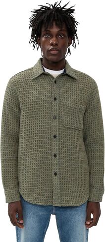 Portuguese Flannel Men's Wool Honey Comb Overshirt in Kuwait