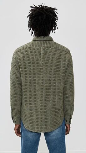 Portuguese Flannel Men's Wool Honey Comb Overshirt in Kuwait