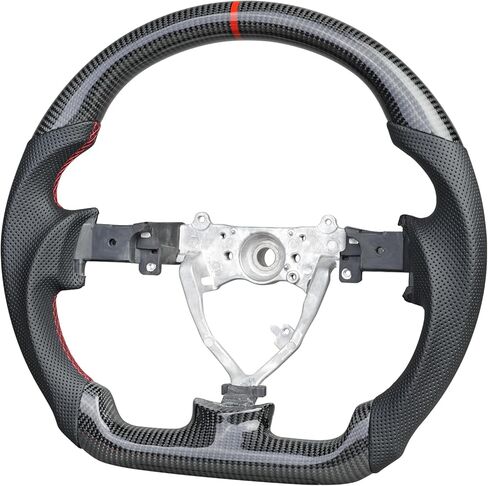 Full Leather Steering Wheel, D-Shaped Flat Bottom Perforated Leather Grip Steering Wheel Fit for Toyota FJ Cruiser 2007-2017 in Saudi Arabia