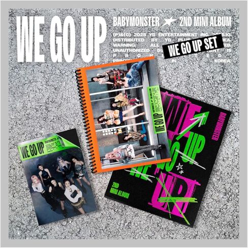 ألبوم BM BABYMONSTER WE GO UP الثاني المصغر مع تتبع مختوم (إصدار البطاقة البريدية) in Kuwait