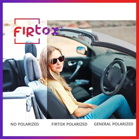 Firtox Unisex Polarized Clip-on Sunglasses Clips for Oakley Holbrook OX8156-54, Protect Your Eyes - Solid Black & Silver Titanium in Saudi Arabia
