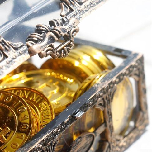 Crystal Storage Organizer Mini Case, Clear Pirate Treasure Chest, for Organizing Jewelry Gemstones Collectibles Or Souvenir Crafts, 10.5x8x6.5cm in Saudi Arabia